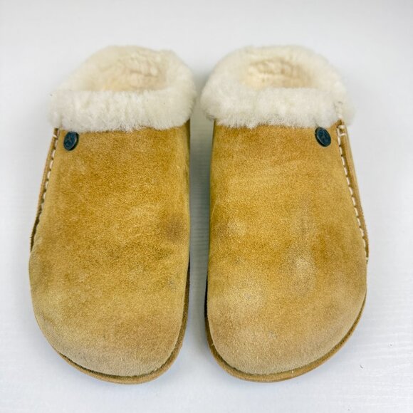 Birkenstock Zermatt Premium Suede Shearling Clogs Mink Suede Sole - Picture 2 of 10
